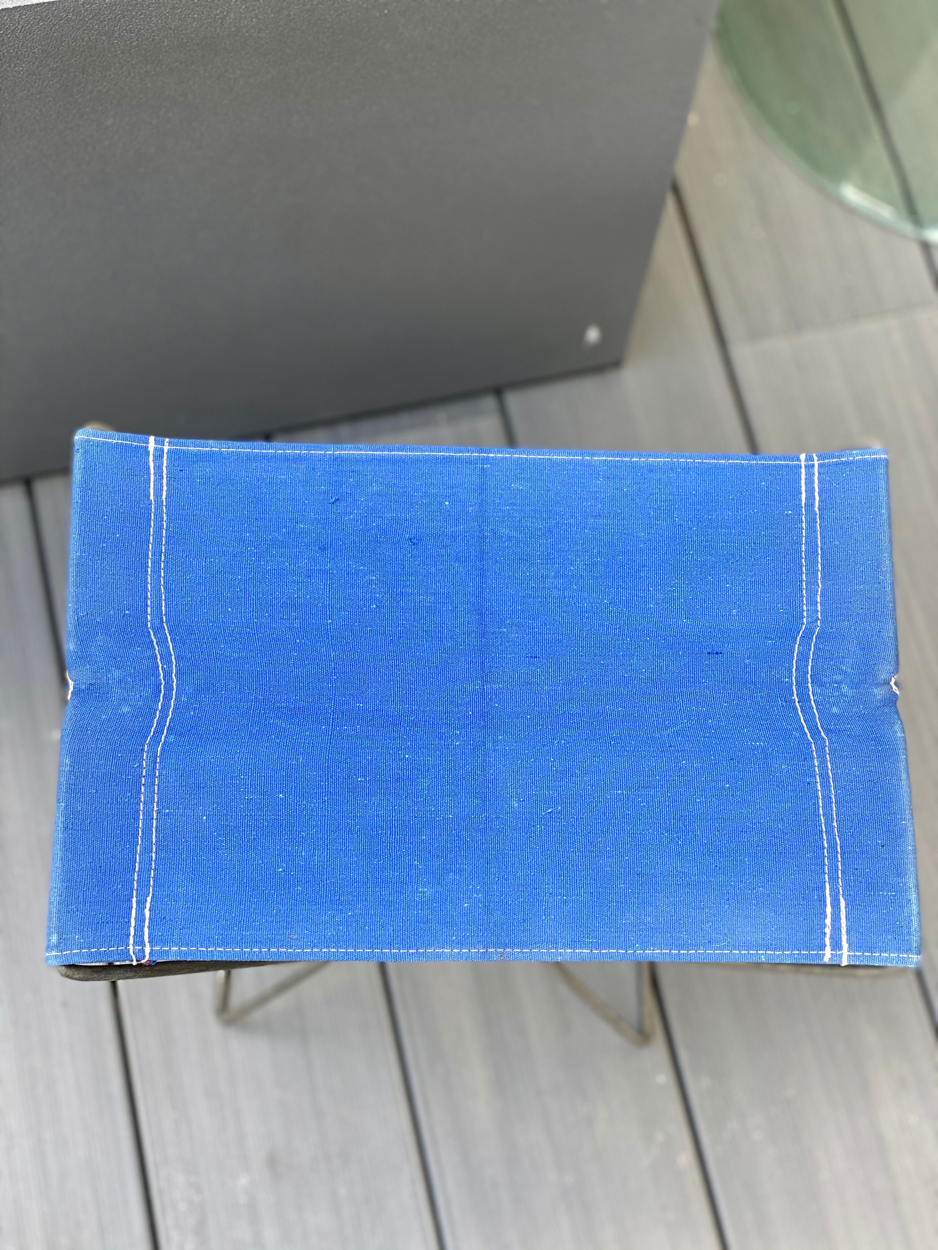 Folding stool in vintage canvas