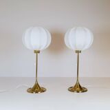 Pair of Bergboms B-024 table lamps mid-century, 1960s, Sweden