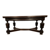 Renaissance style table in oak, 20th century