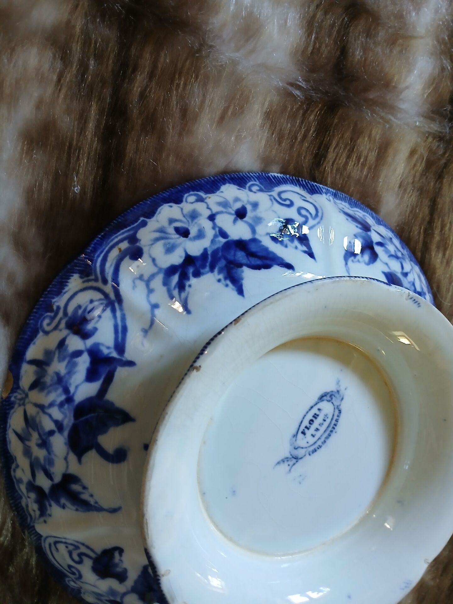 2 antique compotiers in Creil and Montereau ironstone.