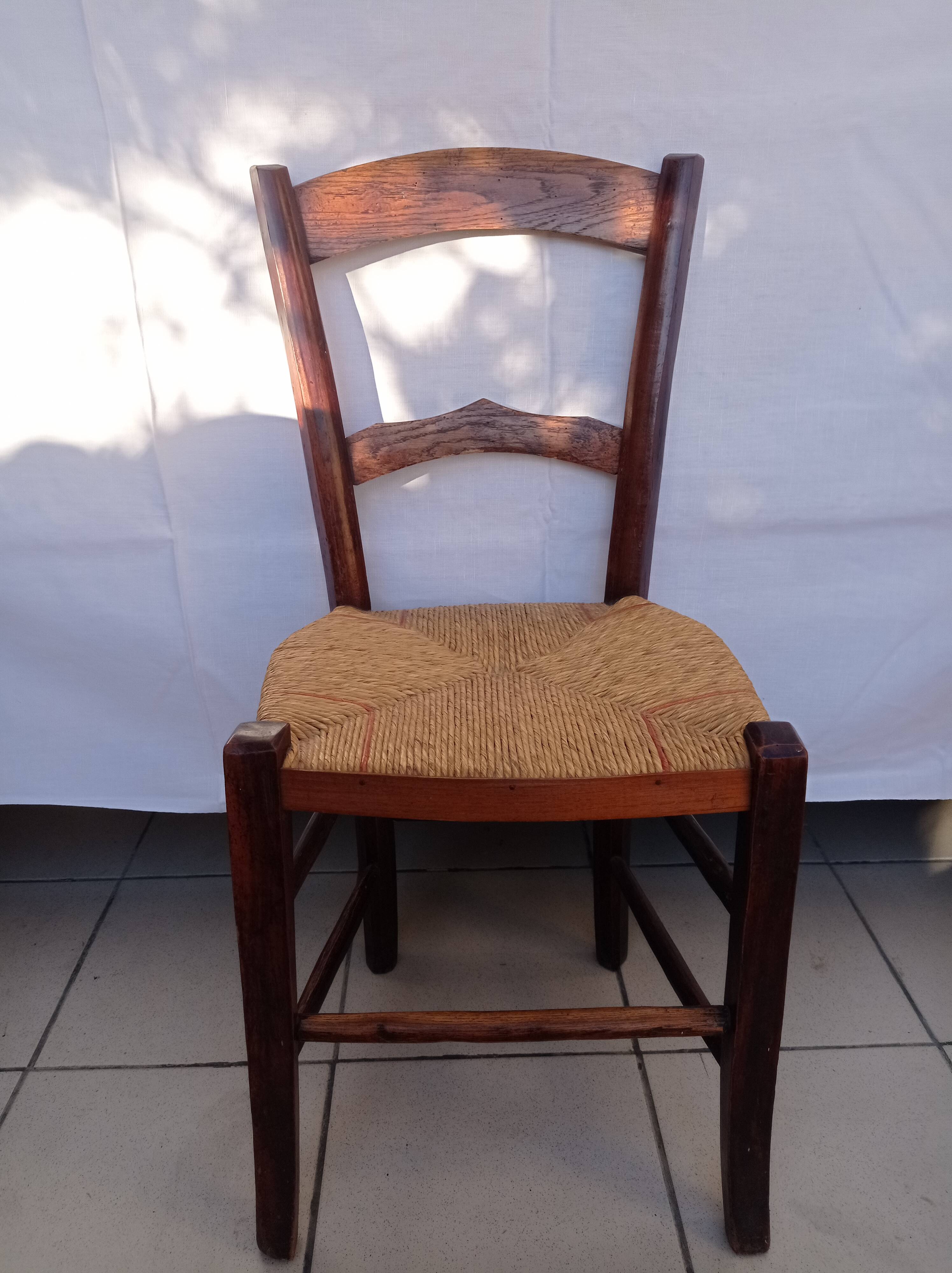 Rustic straw chairs
