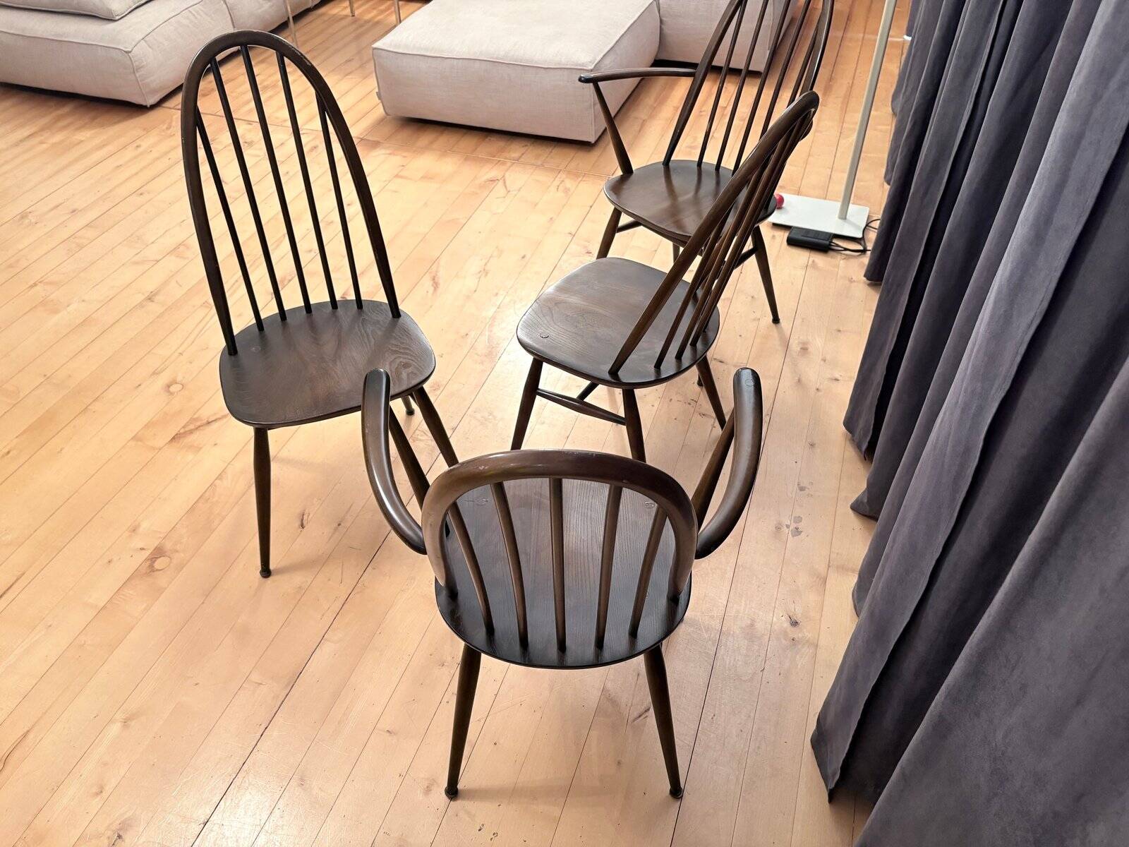 Quaker Windsor chairs by Lucian Ercolani for Ercol, United Kingdom, 1960s, set of 4