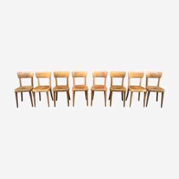 Série de 8 chaises bistrot Suisse Tütsch