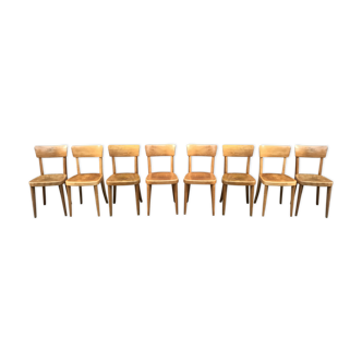 Série de 8 chaises bistrot Suisse Tütsch