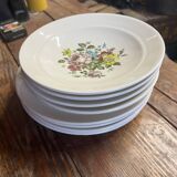 Set of 8 plates: Luneville K&G France "Chaillot de Vercor"