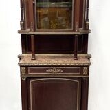 Napoleon III Mahogany and Chiseled Bronze Display Cabinet, 19th Century
