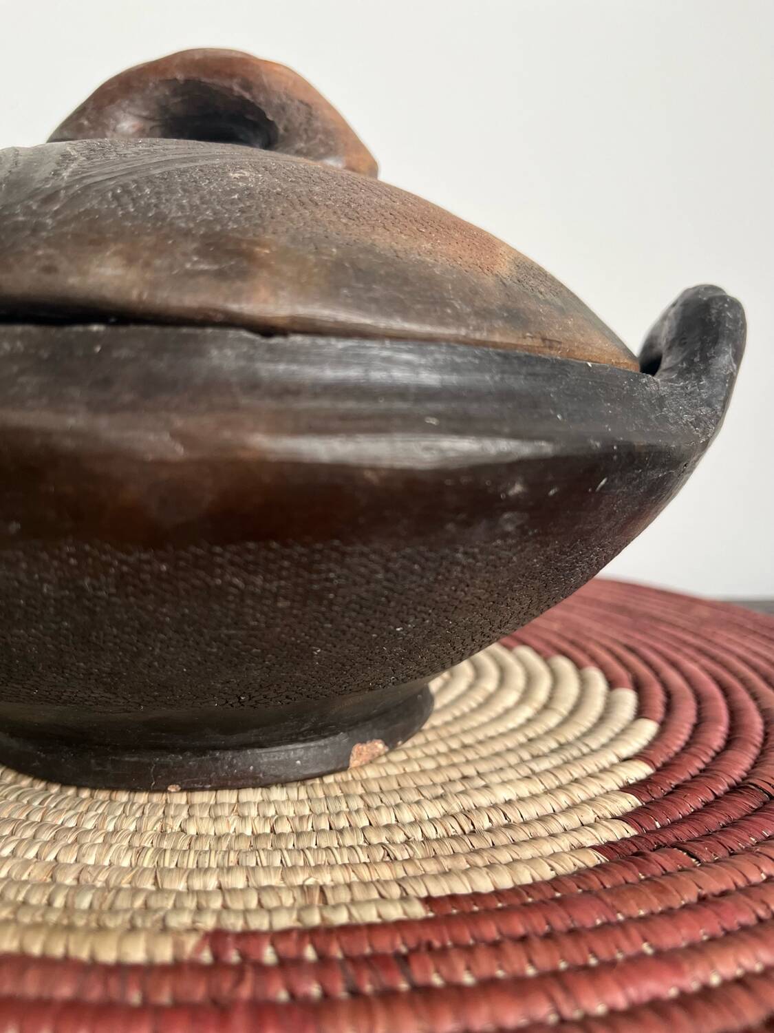 Abron Terracotta Bowls with Clay Lid - African Bowl