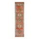 Brick Red Geometric Style Turkish Oushak Runner Rug, 90x340 Cm