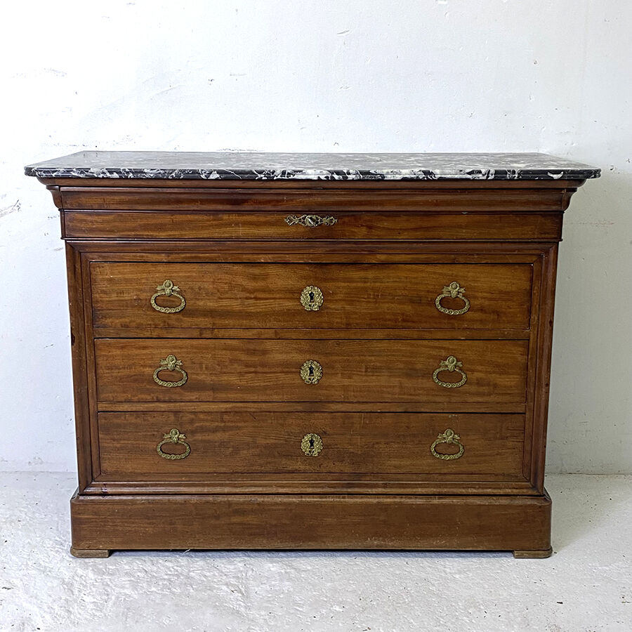 Commode louis philippe acajou et placage d'acajou