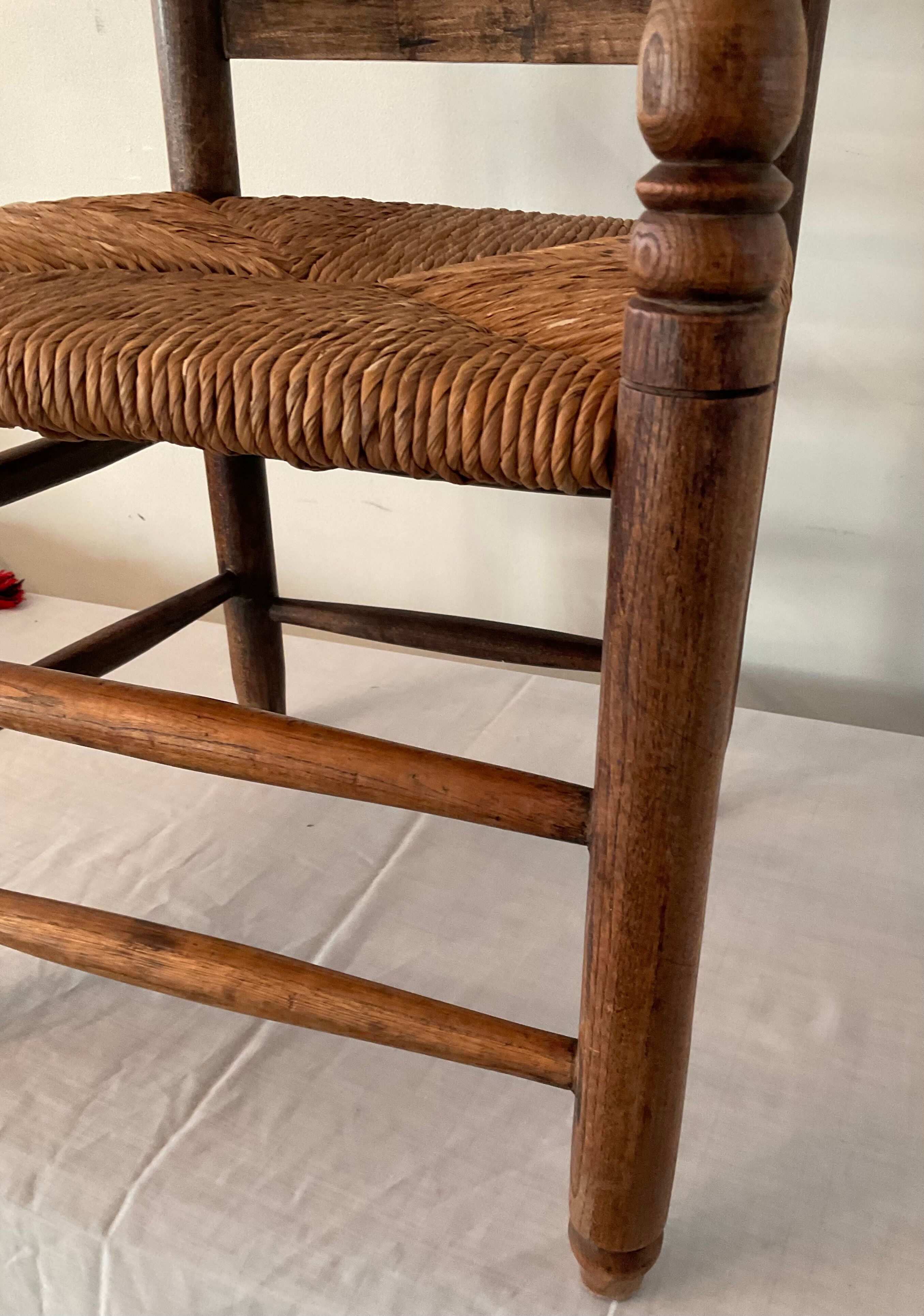 Vintage straw children's chair