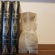 Onyx book clambands depicting an Aztec statue