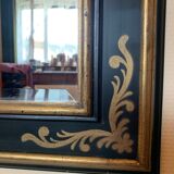 Miroir stylisé noir & doré