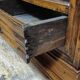 Antique solid wood wardrobe / bonnetière – Geometric design – H 208 cm