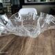 Cup, empty pockets in voluted molded glass decoration stars