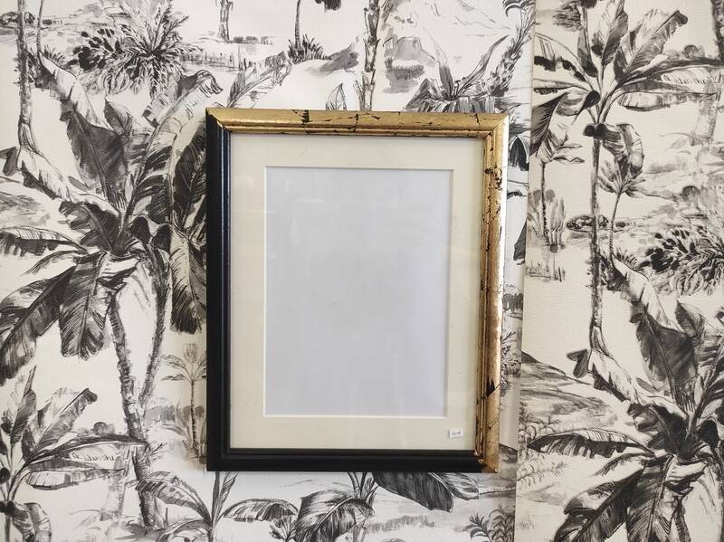 Black frame and gold leaf