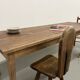Farmhouse table with spindle legs in solid beech and ash
