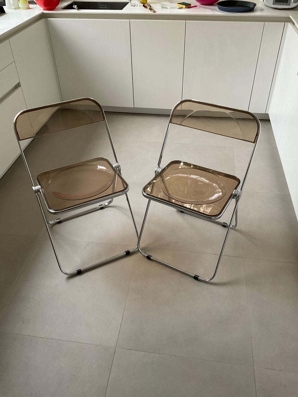 Plia 5 chairs by Giancarlo Peretti for Castelli vintage