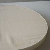 Mid-Century Modern, large round ceiling light in linen, Sweden, 1960s