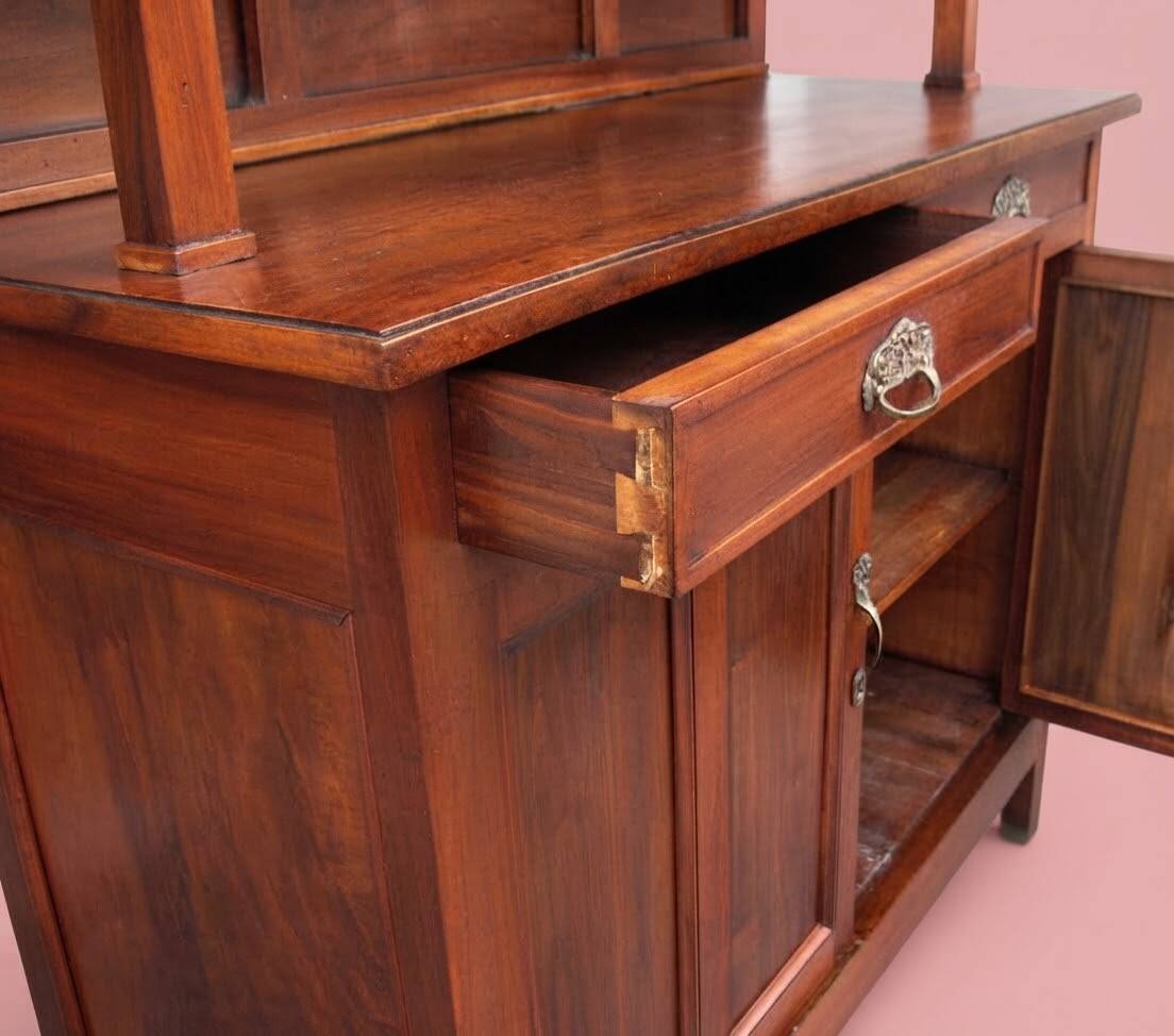 Large Art Nouveau walnut buffet