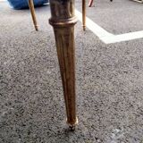 Coffee table gilded wood old marble top side table