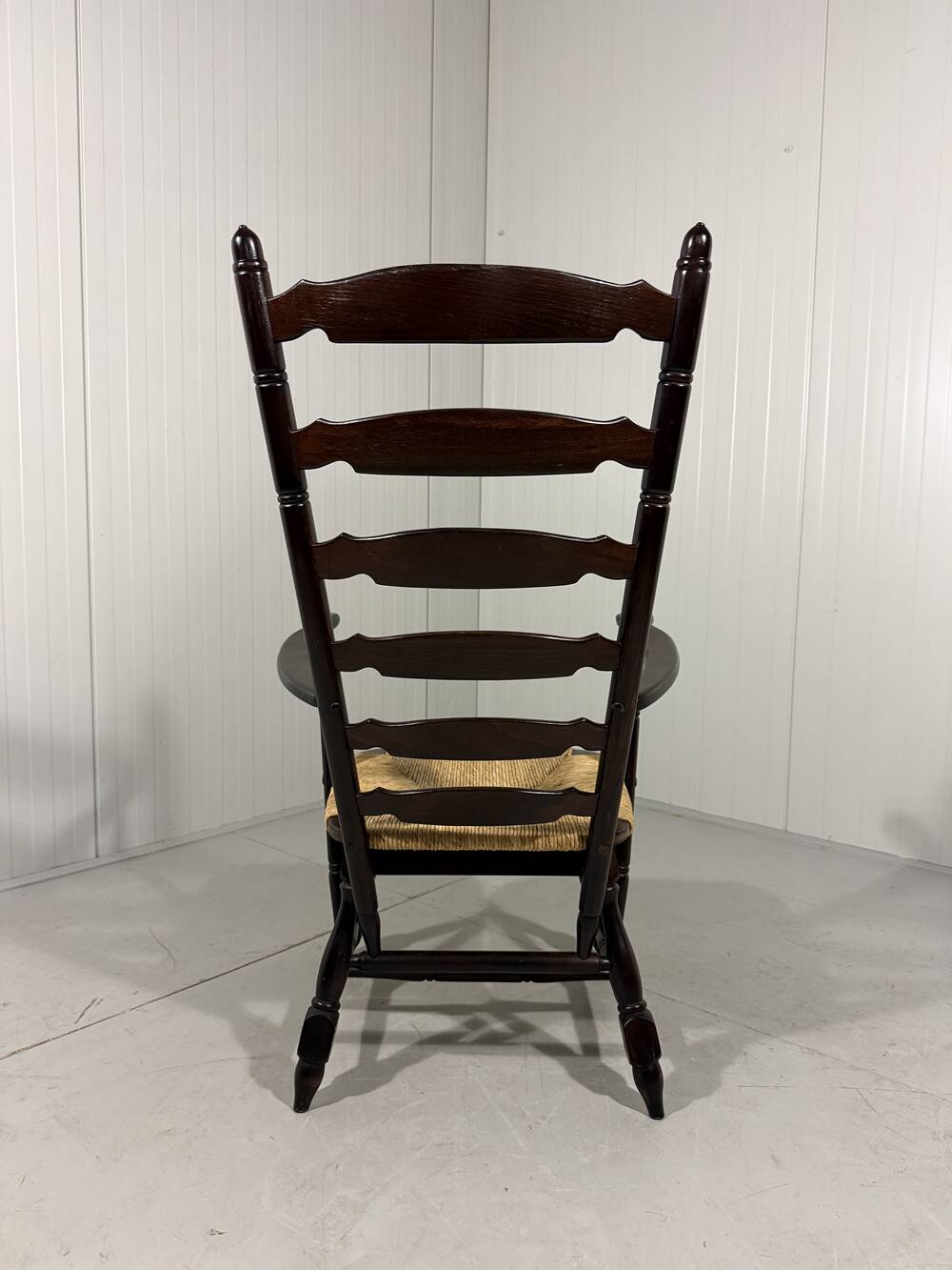Rustic brutalist high ladder back arm chair 1960’s