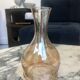 Engraved glass vase