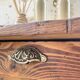 Drapery console table in pine