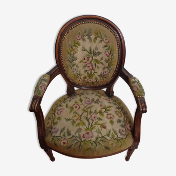 Tapestry convertible armchair