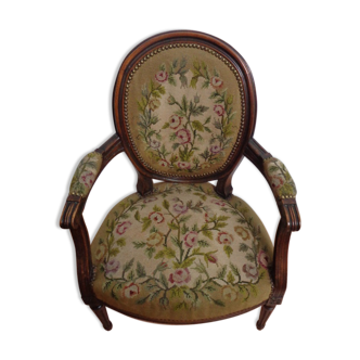 Fauteuil cabriolet tapisserie