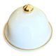 "Petite cloche" butter dish in white and gold porcelain - 1970.
