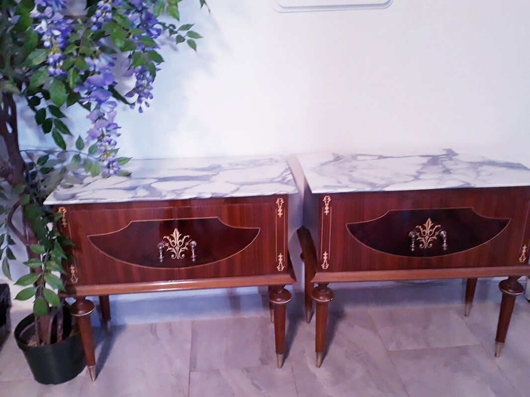 Pair bedside cabinets