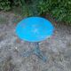 Wrought iron pedestal/console/bistro table