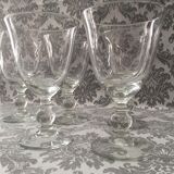 CHAMPAGNE SERVICE COINTREAU WINE WATER 6 GLASSES CRISTAL