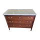 Chest of drawers Louis XVI in mahogany marble top of the XIXth century