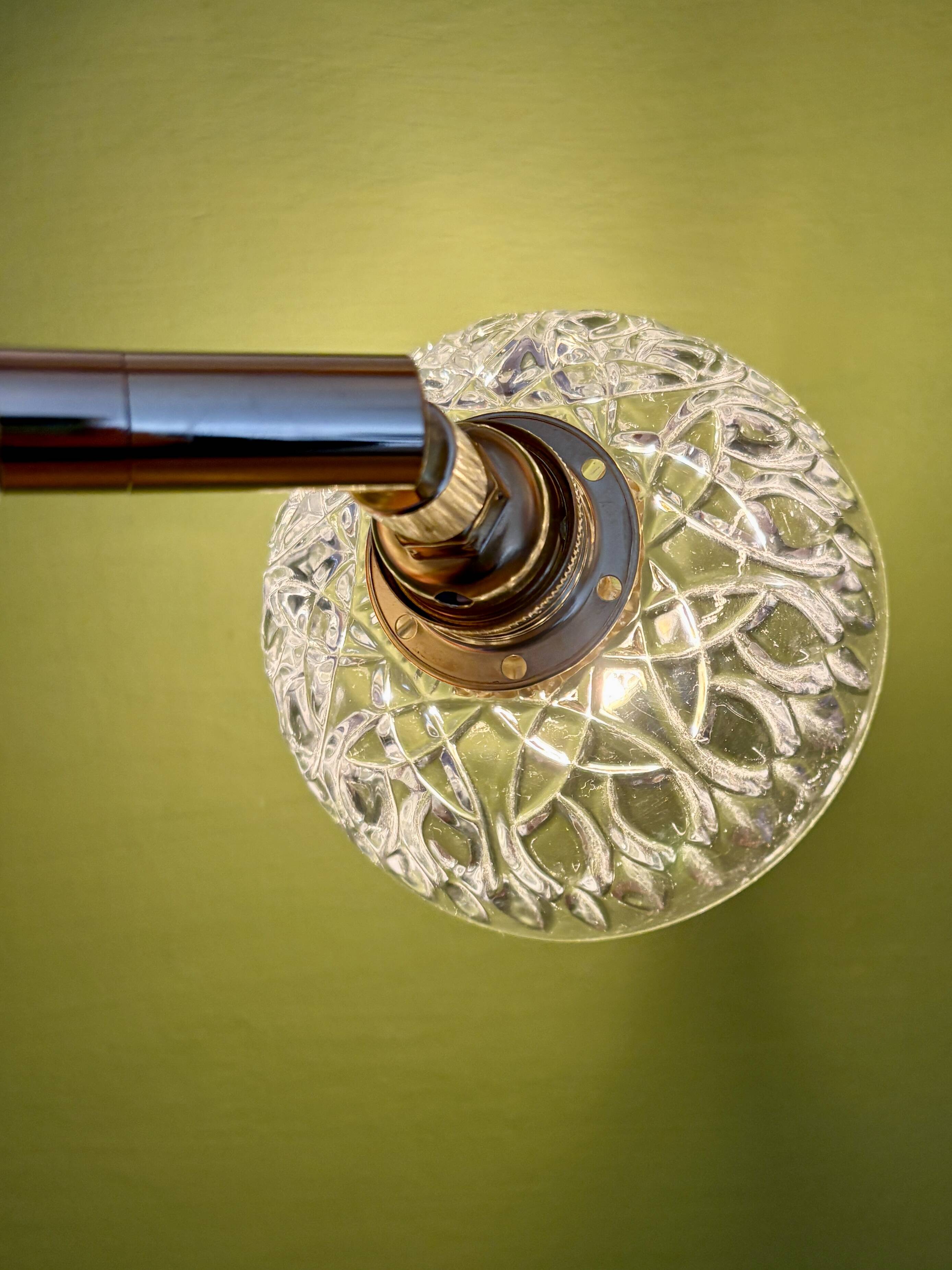 Vintage moulded glass lampshade - tableware collection -