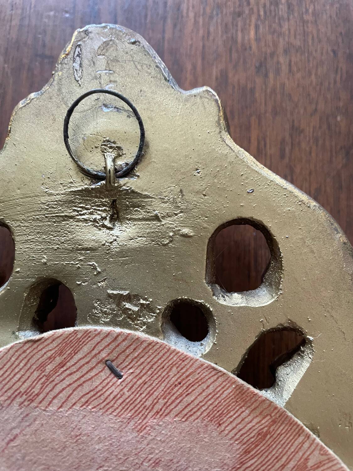 Golden rockery mirror