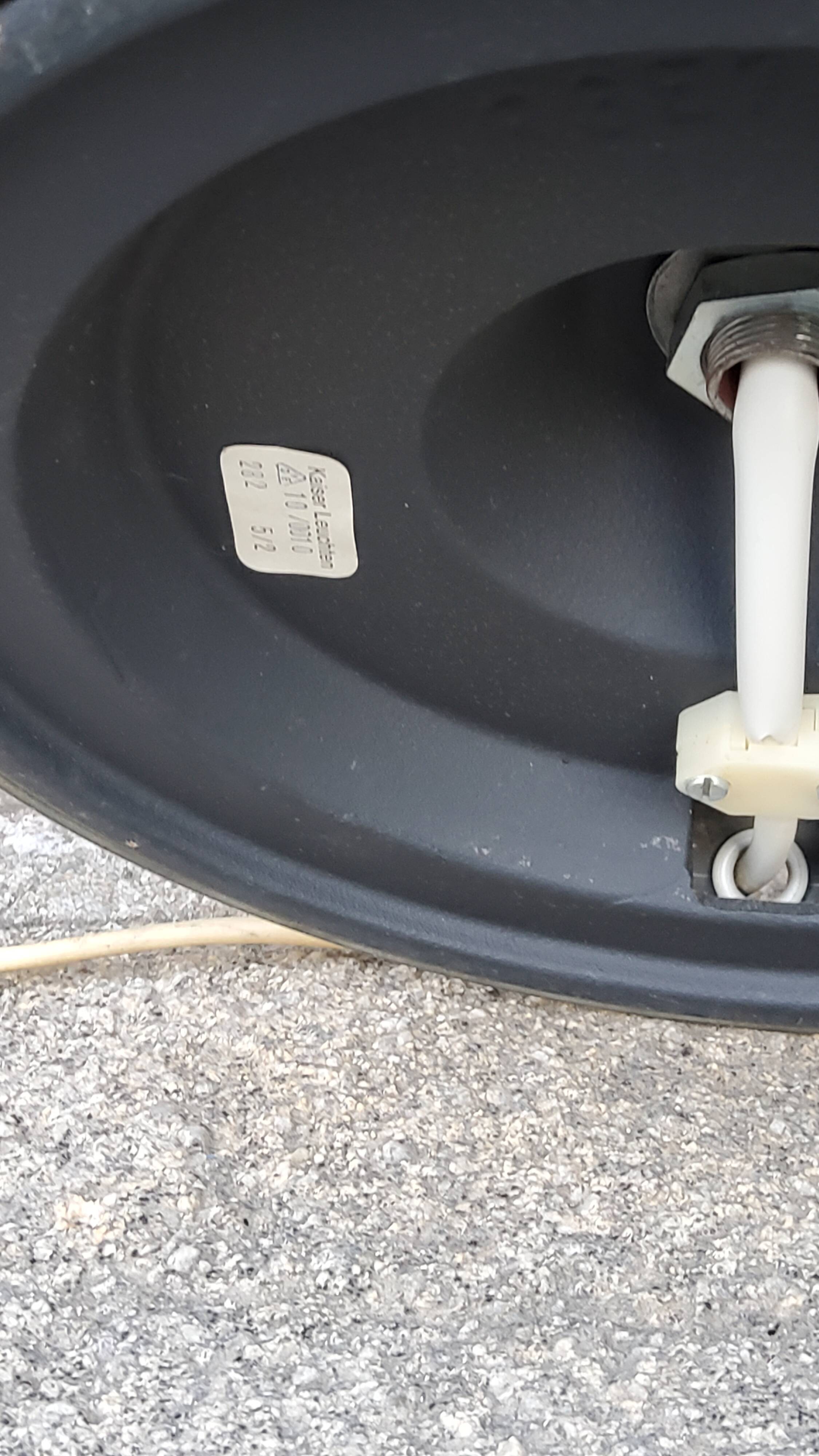 Pair of 70s Kaiser Leuchten lamps in brushed metal with original shades