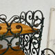 Antique display cabinet in wrought iron and wood