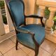 Duck blue convertible armchair