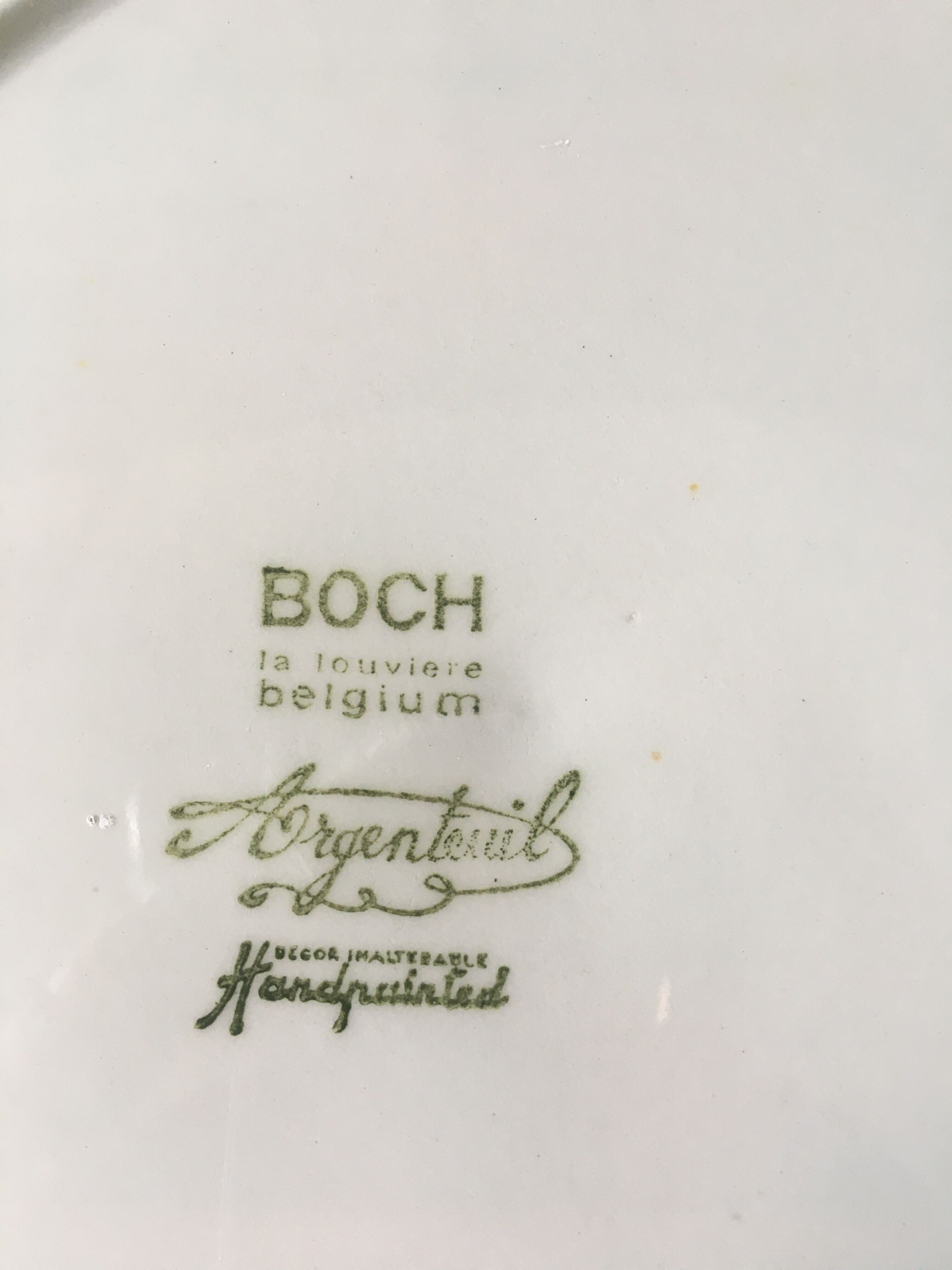Plate Boch La Louviére , 1960