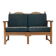 1970s, Scandinavian 2-seater sofa, furniture wool, solid oak wood.