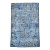 Tapis vintage pastel doux aux nuances de bleu 5x8, 155x252 cm SK 4004
