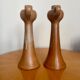 Pair of vintage 1960 sandstone candle holders
