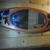 Art Deco oval mirror 100x38cm