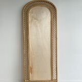 Rattan foot mirror with braces H:2m