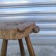 Solid elm tripod stool