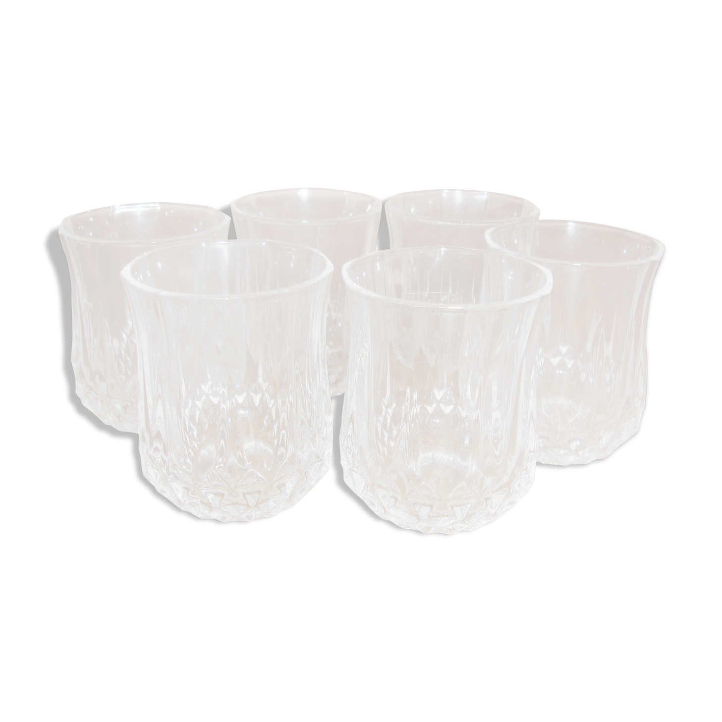 6 arques crystal digestive glasses model "longchamp"