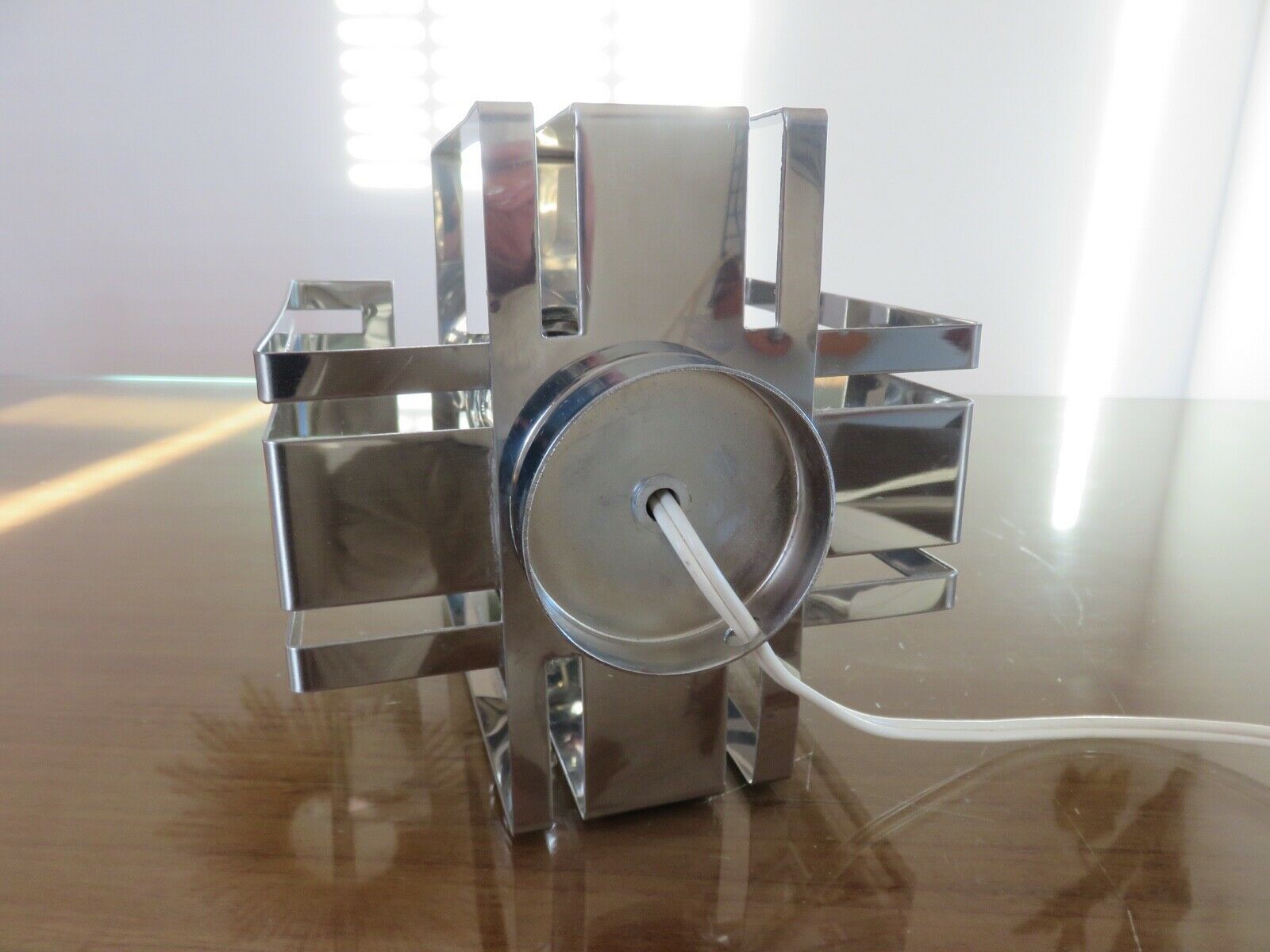 Chrome metal table lamp 70s