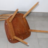 3 chairs Baumann V5 skaï black light beech