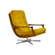 Fauteuil pivotant en velours, années 1970